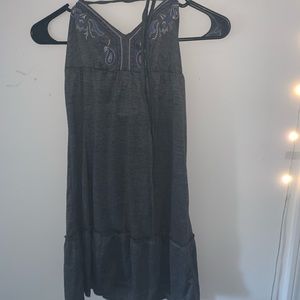 Grey embroidered cover up/dress